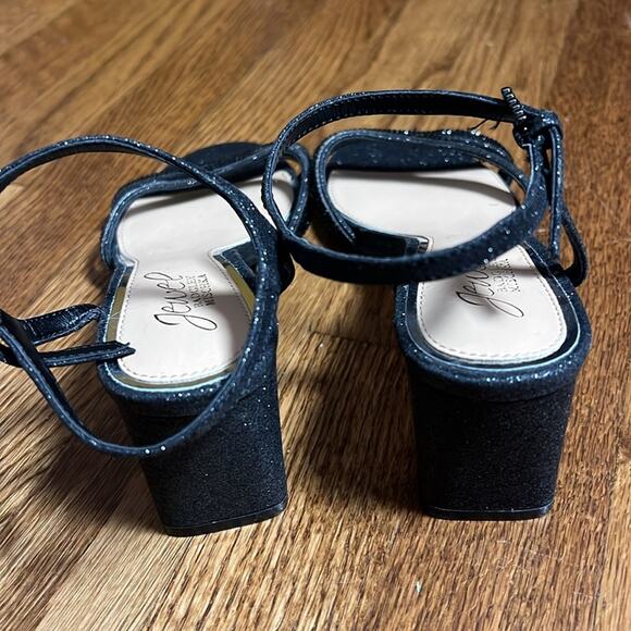 Jewel Badgley Mishka Black Glitter Heels Slize 6 - Picture 4 of 6
